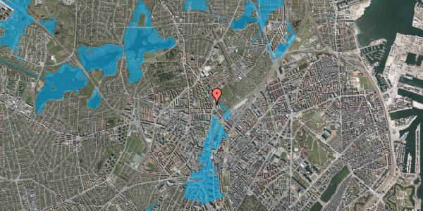 Oversvømmelsesrisiko fra vandløb på Tagensvej 169, 3. th, 2400 København NV