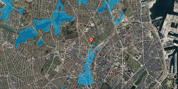 Oversvømmelsesrisiko fra vandløb på Tagensvej 169, 3. tv, 2400 København NV