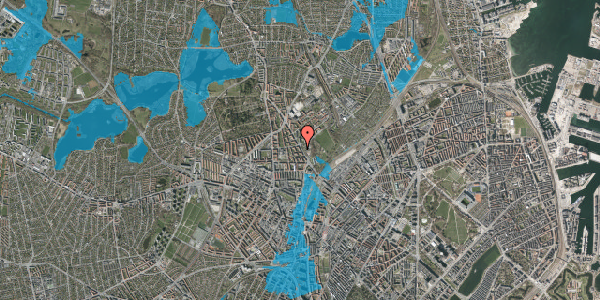 Oversvømmelsesrisiko fra vandløb på Tagensvej 179, st. tv, 2400 København NV