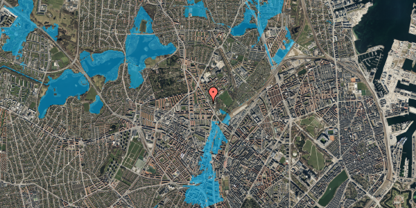 Oversvømmelsesrisiko fra vandløb på Tagensvej 183, 3. th, 2400 København NV