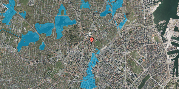 Oversvømmelsesrisiko fra vandløb på Tagensvej 187, 1. tv, 2400 København NV