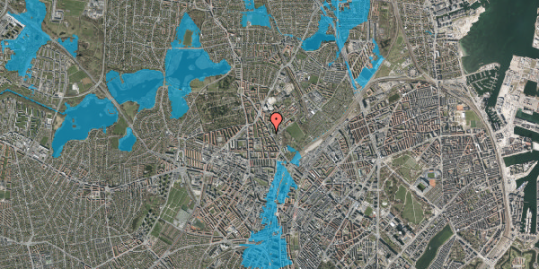 Oversvømmelsesrisiko fra vandløb på Tagensvej 189, 1. tv, 2400 København NV