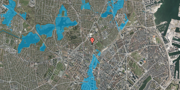 Oversvømmelsesrisiko fra vandløb på Tagensvej 193, st. tv, 2400 København NV