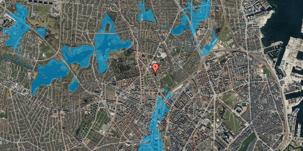 Oversvømmelsesrisiko fra vandløb på Tagensvej 196A, 1. tv, 2400 København NV