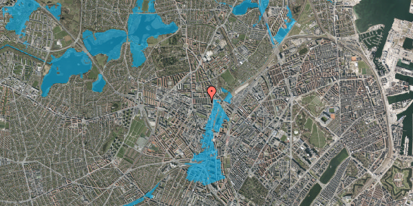 Oversvømmelsesrisiko fra vandløb på Teglbrændervej 2, 1. tv, 2400 København NV