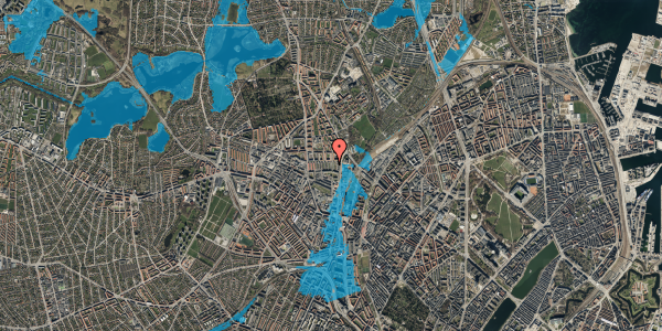 Oversvømmelsesrisiko fra vandløb på Teglbrændervej 6, 1. tv, 2400 København NV