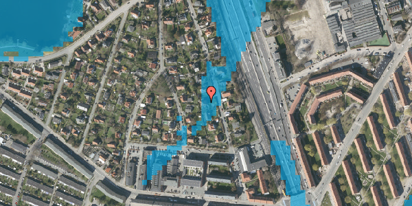 Oversvømmelsesrisiko fra vandløb på Teglstrupvej 19, st. , 2100 København Ø