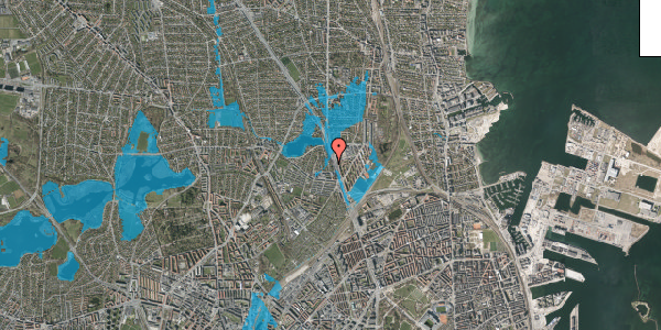 Oversvømmelsesrisiko fra vandløb på Teglstrupvej 24A, 2100 København Ø