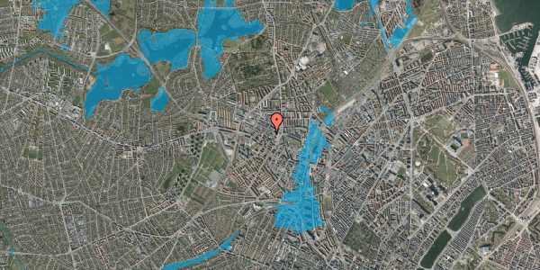 Oversvømmelsesrisiko fra vandløb på Thoravej 14, 3. 3, 2400 København NV