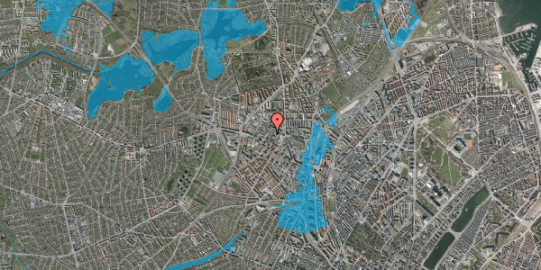 Oversvømmelsesrisiko fra vandløb på Thoravej 16, st. , 2400 København NV
