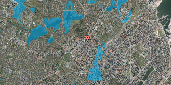 Oversvømmelsesrisiko fra vandløb på Tingskrivervej 2, st. 42, 2400 København NV