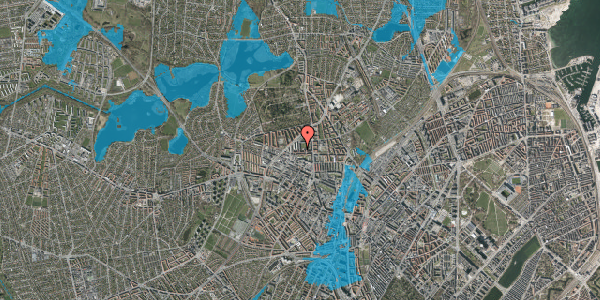 Oversvømmelsesrisiko fra vandløb på Tingskrivervej 6, 1. th, 2400 København NV