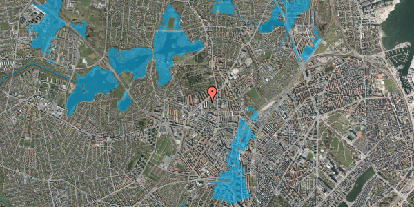 Oversvømmelsesrisiko fra vandløb på Tingskrivervej 17, 3. th, 2400 København NV