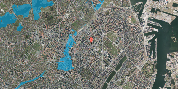 Oversvømmelsesrisiko fra vandløb på Titangade 3H, st. tv, 2200 København N