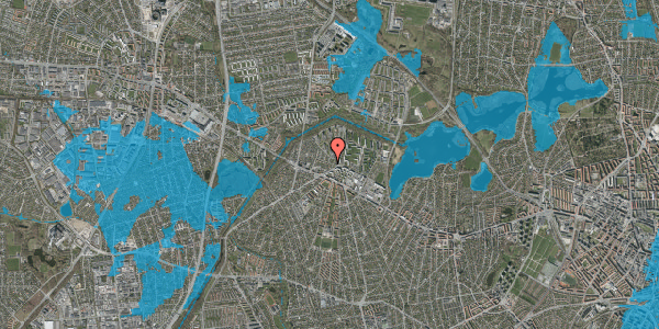 Oversvømmelsesrisiko fra vandløb på Toftagervej 1, 2700 Brønshøj