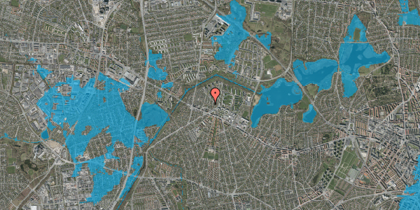 Oversvømmelsesrisiko fra vandløb på Toftagervej 9, 2700 Brønshøj