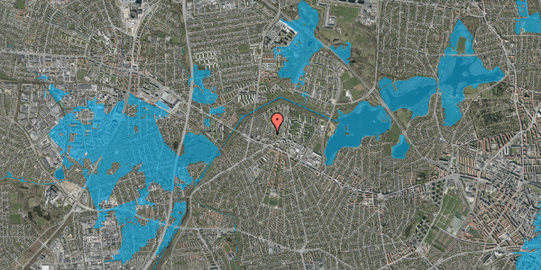 Oversvømmelsesrisiko fra vandløb på Toftagervej 13, 2700 Brønshøj