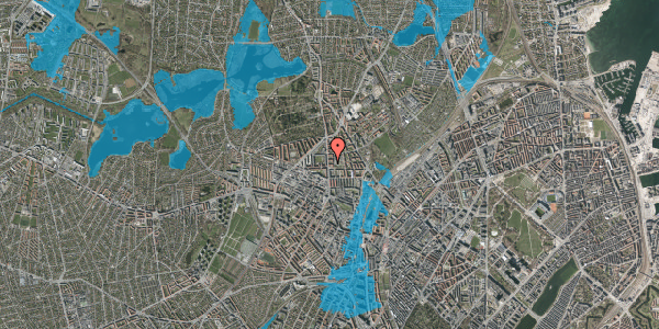 Oversvømmelsesrisiko fra vandløb på Toldskrivervej 2, 2. th, 2400 København NV