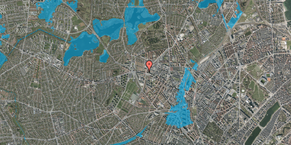 Oversvømmelsesrisiko fra vandløb på Tomsgårdsvej 1, 3. th, 2400 København NV