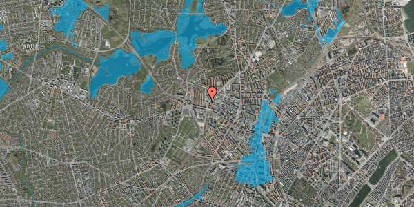 Oversvømmelsesrisiko fra vandløb på Tomsgårdsvej 13A, 3. th, 2400 København NV