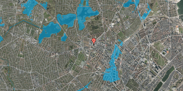 Oversvømmelsesrisiko fra vandløb på Tomsgårdsvej 20, 1. th, 2400 København NV