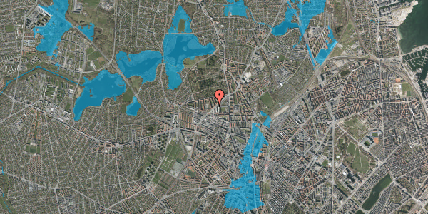 Oversvømmelsesrisiko fra vandløb på Tomsgårdsvej 65, st. th, 2400 København NV