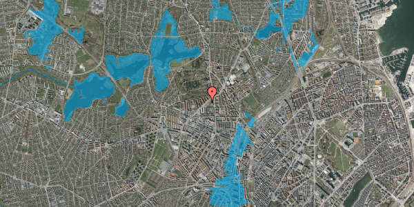 Oversvømmelsesrisiko fra vandløb på Tomsgårdsvej 82, 4. tv, 2400 København NV