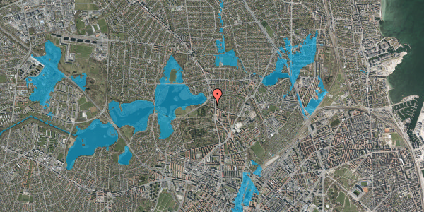 Oversvømmelsesrisiko fra vandløb på Tonemestervej 2, 1. th, 2400 København NV