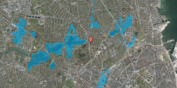 Oversvømmelsesrisiko fra vandløb på Tonemestervej 6, st. tv, 2400 København NV