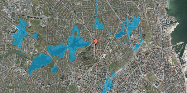 Oversvømmelsesrisiko fra vandløb på Tonemestervej 8, st. tv, 2400 København NV
