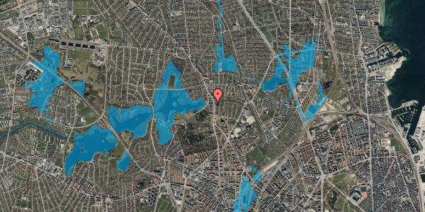 Oversvømmelsesrisiko fra vandløb på Tonemestervej 36, st. th, 2400 København NV
