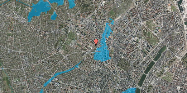 Oversvømmelsesrisiko fra vandløb på Tornskadestien 11, 2. th, 2400 København NV