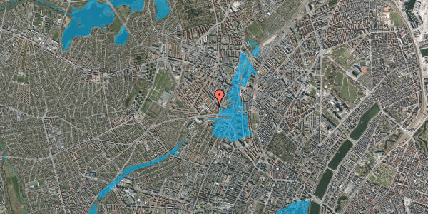 Oversvømmelsesrisiko fra vandløb på Tornskadestien 14, st. tv, 2400 København NV