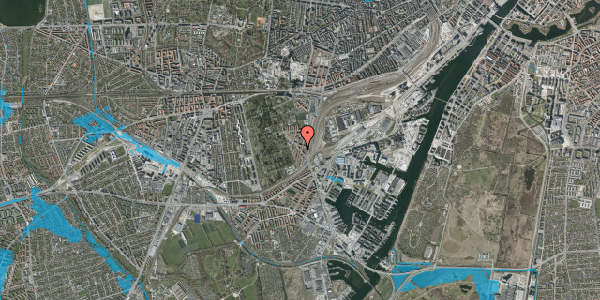 Oversvømmelsesrisiko fra vandløb på Tranehavevej 12, 4. tv, 2450 København SV