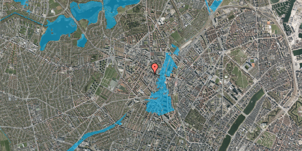 Oversvømmelsesrisiko fra vandløb på Tranevej 3, 4. th, 2400 København NV