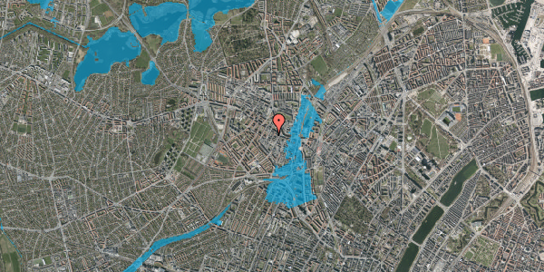 Oversvømmelsesrisiko fra vandløb på Tranevej 4A, 2. tv, 2400 København NV