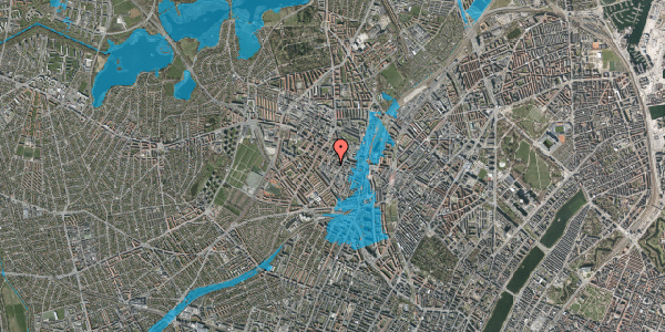 Oversvømmelsesrisiko fra vandløb på Tranevej 10, 1. tv, 2400 København NV