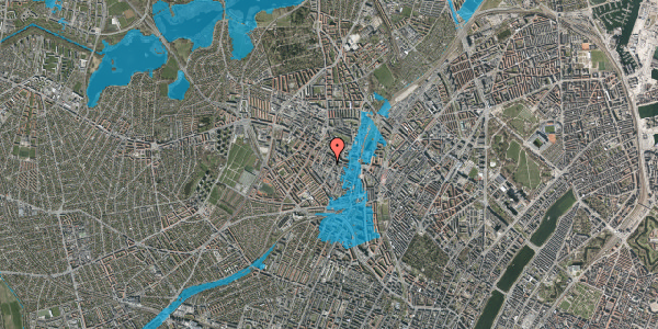 Oversvømmelsesrisiko fra vandløb på Tranevej 13, 1. , 2400 København NV