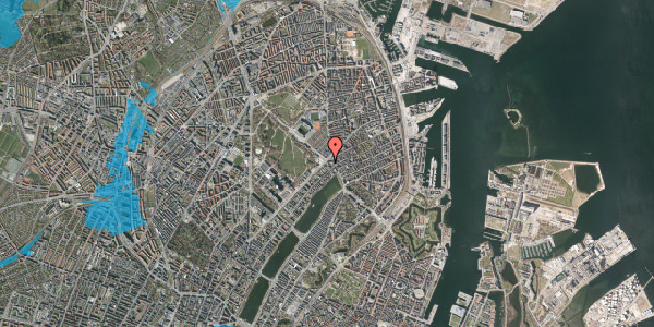 Oversvømmelsesrisiko fra vandløb på Trianglen 7C, 1. th, 2100 København Ø