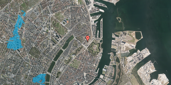 Oversvømmelsesrisiko fra vandløb på Trondhjemsgade 6, 3. , 2100 København Ø