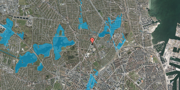 Oversvømmelsesrisiko fra vandløb på Tuborgvej 190, 2400 København NV
