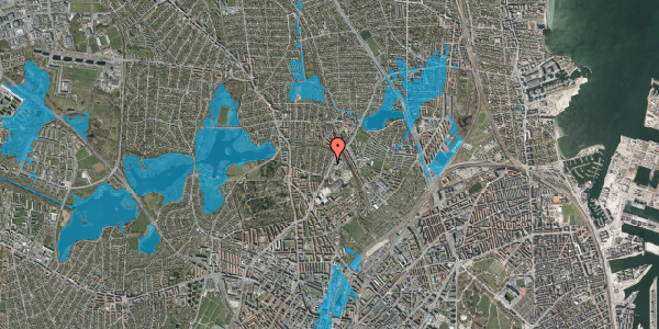 Oversvømmelsesrisiko fra vandløb på Tuborgvej 204, 2400 København NV