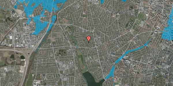 Oversvømmelsesrisiko fra vandløb på Tybjergvej 29, 2720 Vanløse