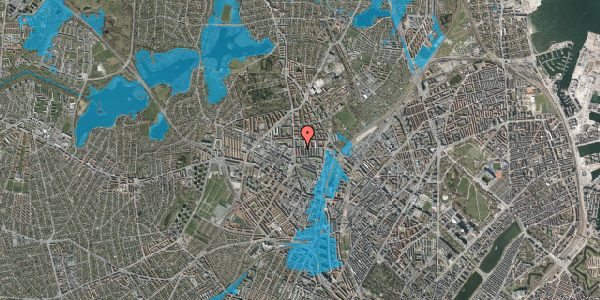 Oversvømmelsesrisiko fra vandløb på Tøjmestervej 16, 2. th, 2400 København NV