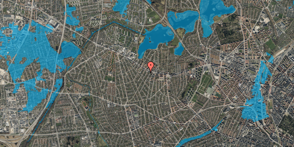 Oversvømmelsesrisiko fra vandløb på Tølløsevej 13, st. tv, 2700 Brønshøj