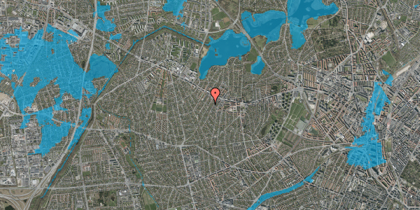 Oversvømmelsesrisiko fra vandløb på Tølløsevej 33, 1. th, 2700 Brønshøj