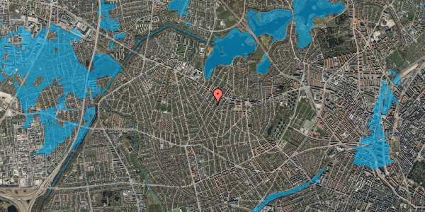 Oversvømmelsesrisiko fra vandløb på Tølløsevej 34, kl. th, 2700 Brønshøj