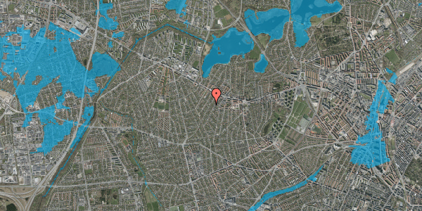 Oversvømmelsesrisiko fra vandløb på Tølløsevej 43, 2700 Brønshøj