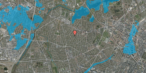 Oversvømmelsesrisiko fra vandløb på Tølløsevej 65, 1. , 2700 Brønshøj