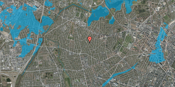 Oversvømmelsesrisiko fra vandløb på Tølløsevej 68, 2700 Brønshøj